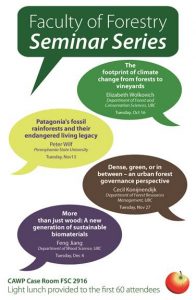 Faculty of Forestry Seminar Series 2018